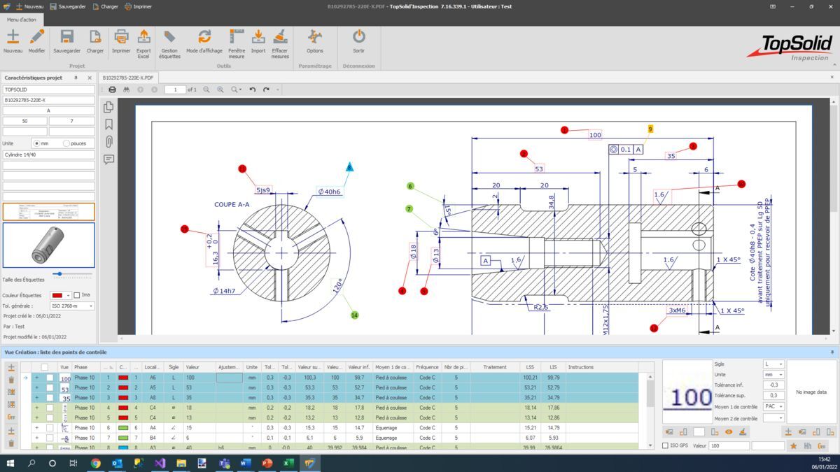 Screenshot von TopSolid'inspection