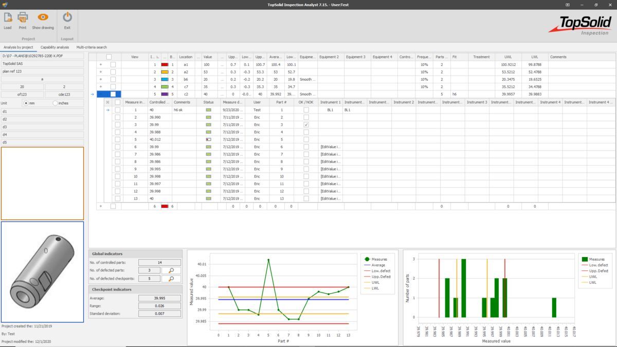 Screenshot von TopSolid'inspection