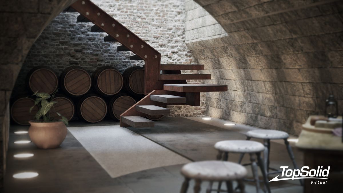 Keller Treppe in virtual
